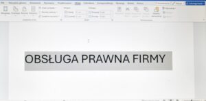 obsługa prawna sp z oo